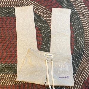 Aeropostale Y2K Low Rise Slim Fit Gray Sweatpants Size XS Woman’s